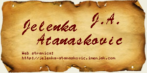Jelenka Atanasković vizit kartica